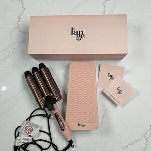 L’ange Le Trio Triple Barrel Hair Waver Adjustable Temp w/ Box Heat Mat Booklet